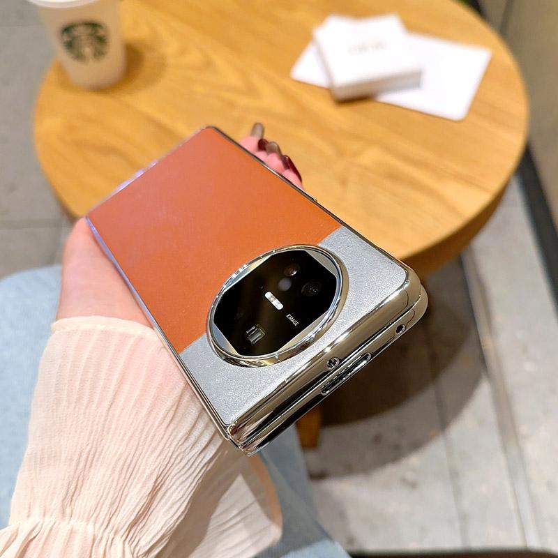 For Huawei Mate X6 Case Luxury PU Leather Skin Plating Protective Back Cover Case For Huawei Mate X6 X5 X3 X2 Phone Shell