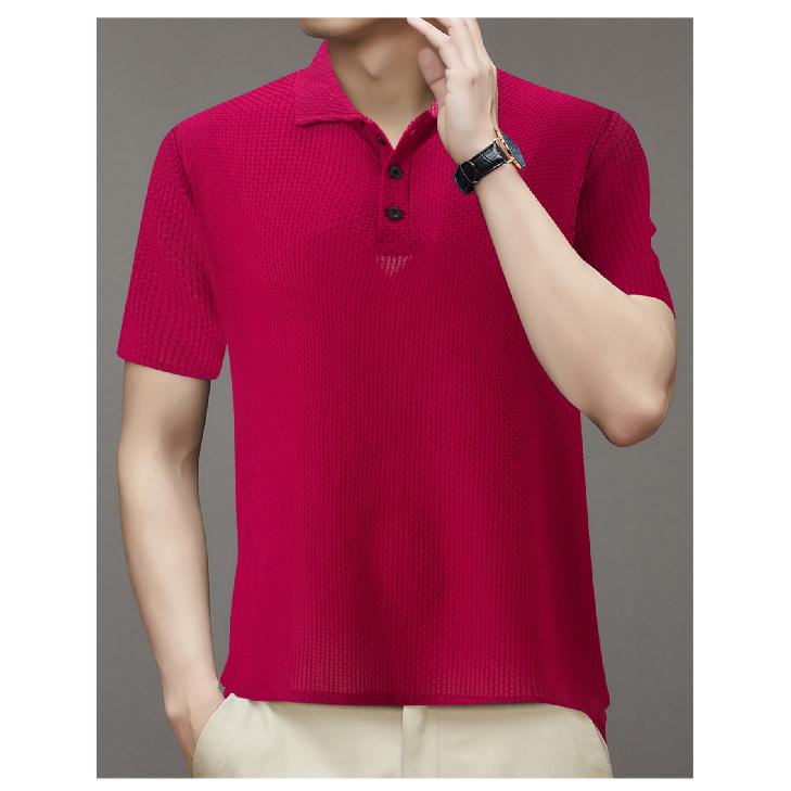 Summer New Quick Drying Lapel Polo Shirt With Button Pocket For Men'S Sports Polo Shirt Fitness And Casual Slim Fit Daily Work Shirt