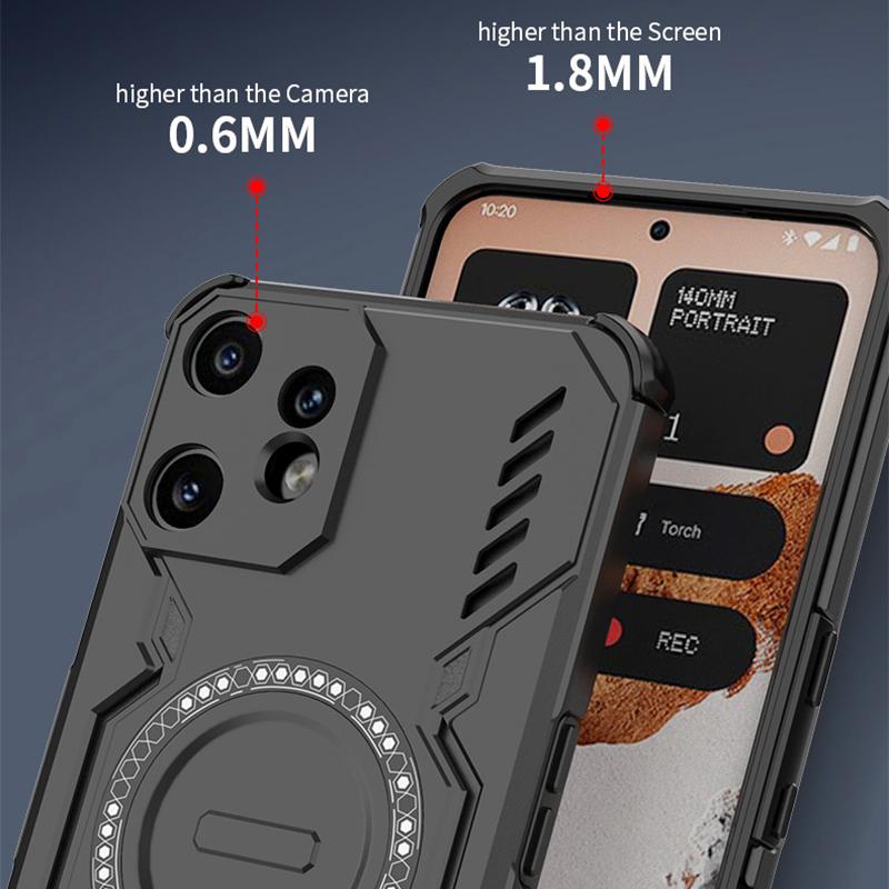 KEYSION Hollow Heat Dissipation Case for Nothing CMF Phone 2 Pro Magnetic Cooling Shockproof Phone Cover for for CMF Phone 2 Pro