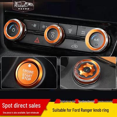 Ford Ranger 23-24 Mittelkonsole A/C & Audio Drehknopf Dekorative Ringabdeckung