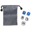 22mm Doubling Cube and Four 16mm Dices Gaming Accessories Set of Acrylic Backgammon Pearls Dices Set with Storage Bag