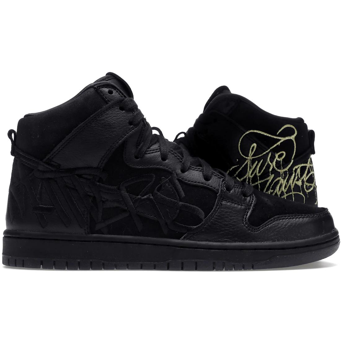 

Кроссовки Nike SB Dunk High FAUST Черный Золотой(ДХ7755-001) 36.5