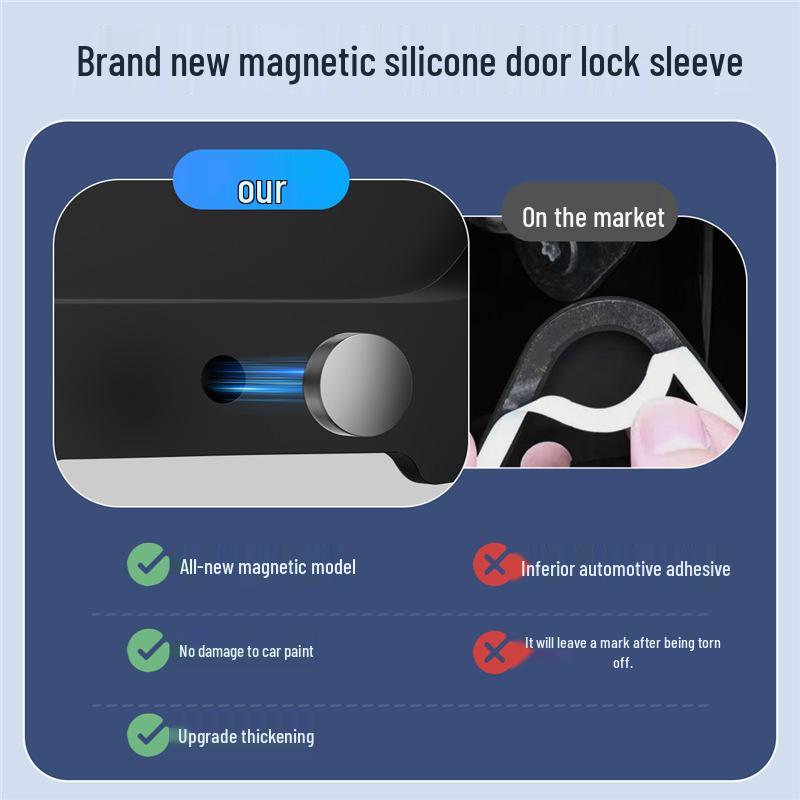 Car Door Lock Silicone Protector: Noise Reduction, Shock Absorption, Anti-Collision Pad for Safe Door Closing