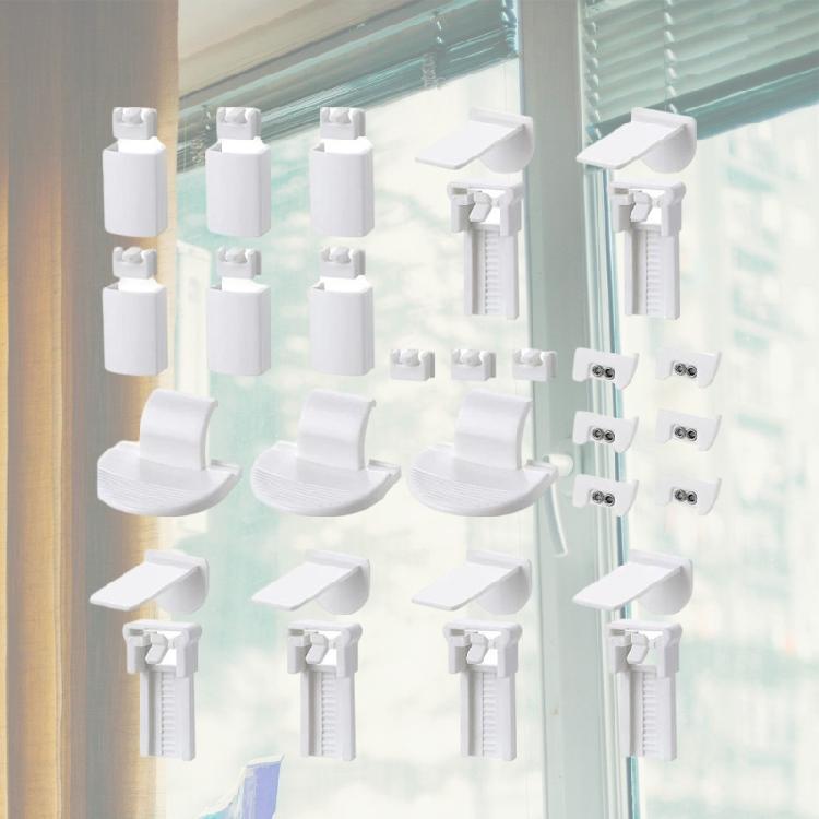 36 Stück Plissee-Jalousien Halterungs-Set Ersatzteile für Fensterrollo Klemmhalterung Vorhangzubehör