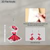 2D Flat Christmas Hat Skirt Dangling Earrings, Lightweight Acrylic Material,  Suitable for Women, Ideal for Party Gifts, Jewelry, and Christmas Gifts.