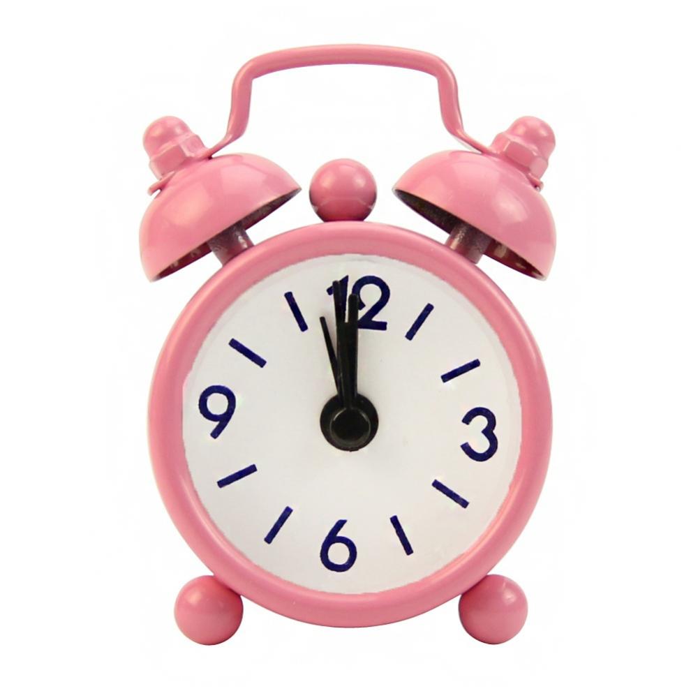 Classic Creative Metal Small Alarm Clock Electronic Retro Digital Analog Mini Round Alarm Clock Desk Decoration Cute Kids Gift