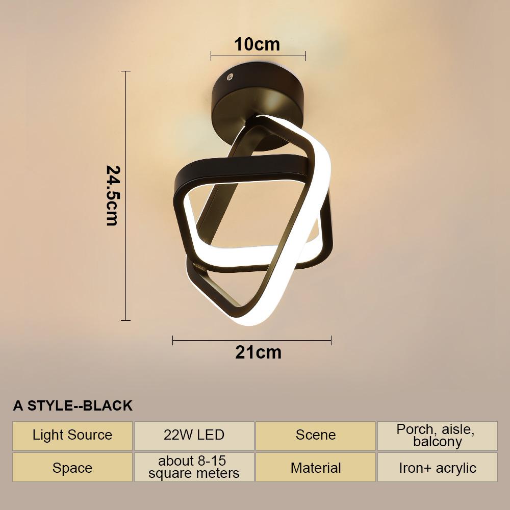 Luminária de Teto LED para Casa Estilo Moderno Luminária de Teto Luz de Quarto Instalação na Superfície Luminária de Sala de Jantar AC 85V-265V