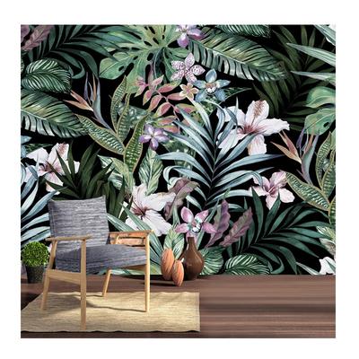 Tropical Rainforest 3D Wallpaper Banana Leaves Mural Living Room Restaurant Backdrop Decoration