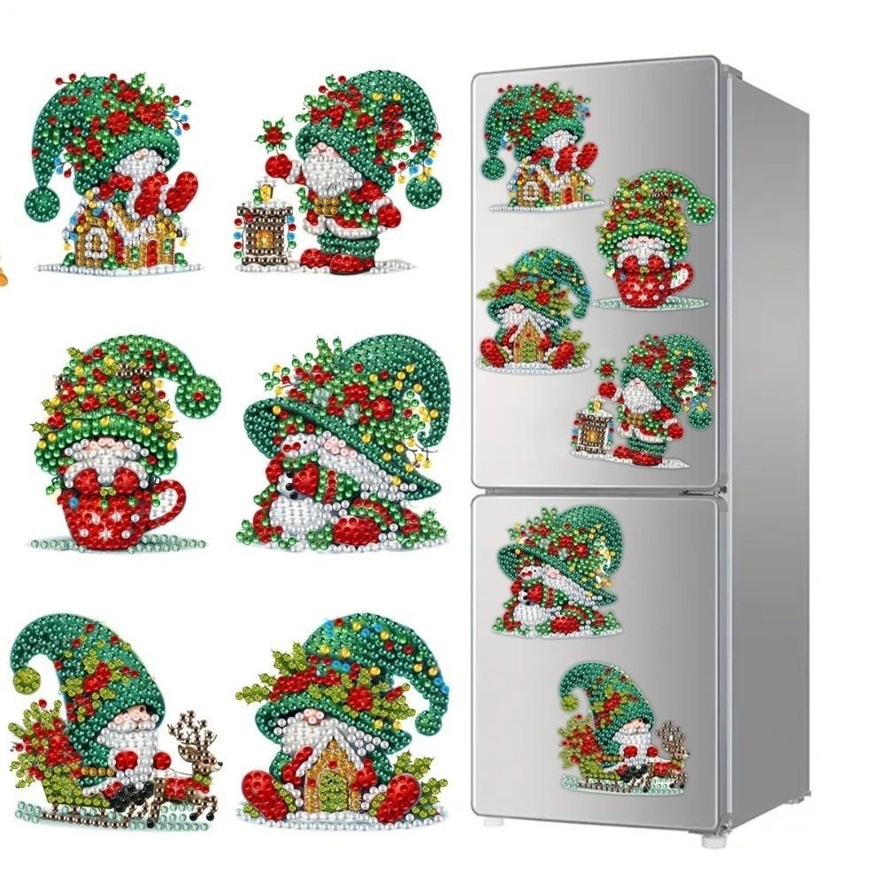 2D Flat Painting Fridge Magnets Soft Magnetic Art Magnets Xmas Refrigerator Decor