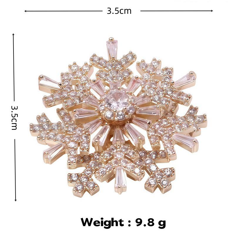 2024 Luxury Rotating Snowflake Brooch: Trendy & Versatile Accessory for Suits