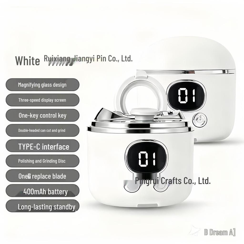Portable Multi-Functional Electric Nail Clipper and Grinder for Babies and Elderly