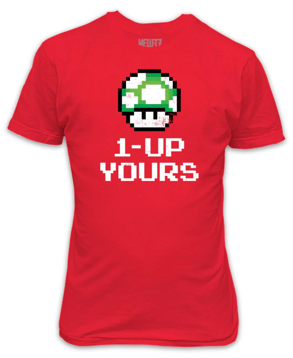 

1-up Yours T-Shirt Stuck at Home Mario inspired Gift XL