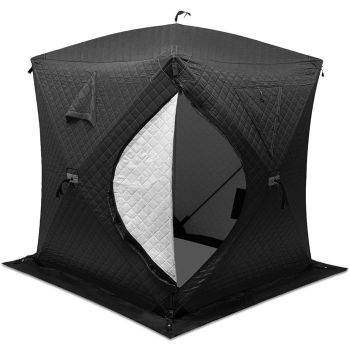 Tente de camping - GI92 - 1-2 personnes - étanche - convertible en tente sauna - 180x180x210 cm