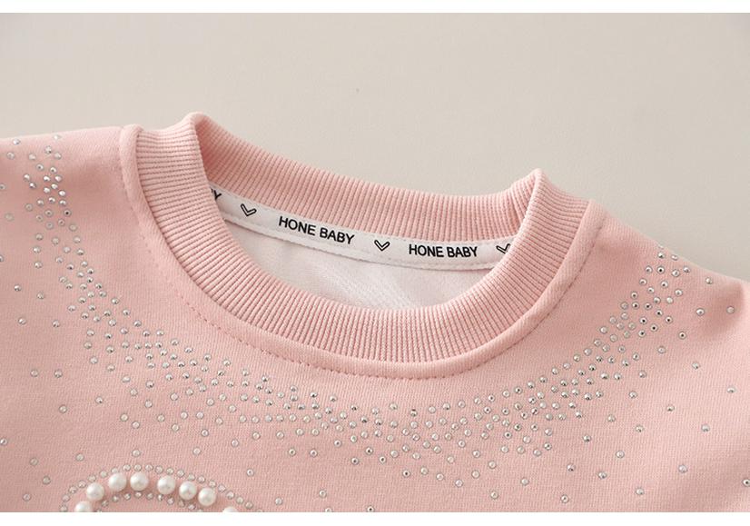 Baby Mädchen Koreanischer Stil Cartoon Hoodie & Jeans Zweiteiler Set - Lässiges Frühjahrs-/Herbst-Outfit