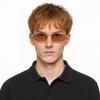 Prada Logo Detail Square Sunglasses Men sunglasses Brown PRA60S5AK07V