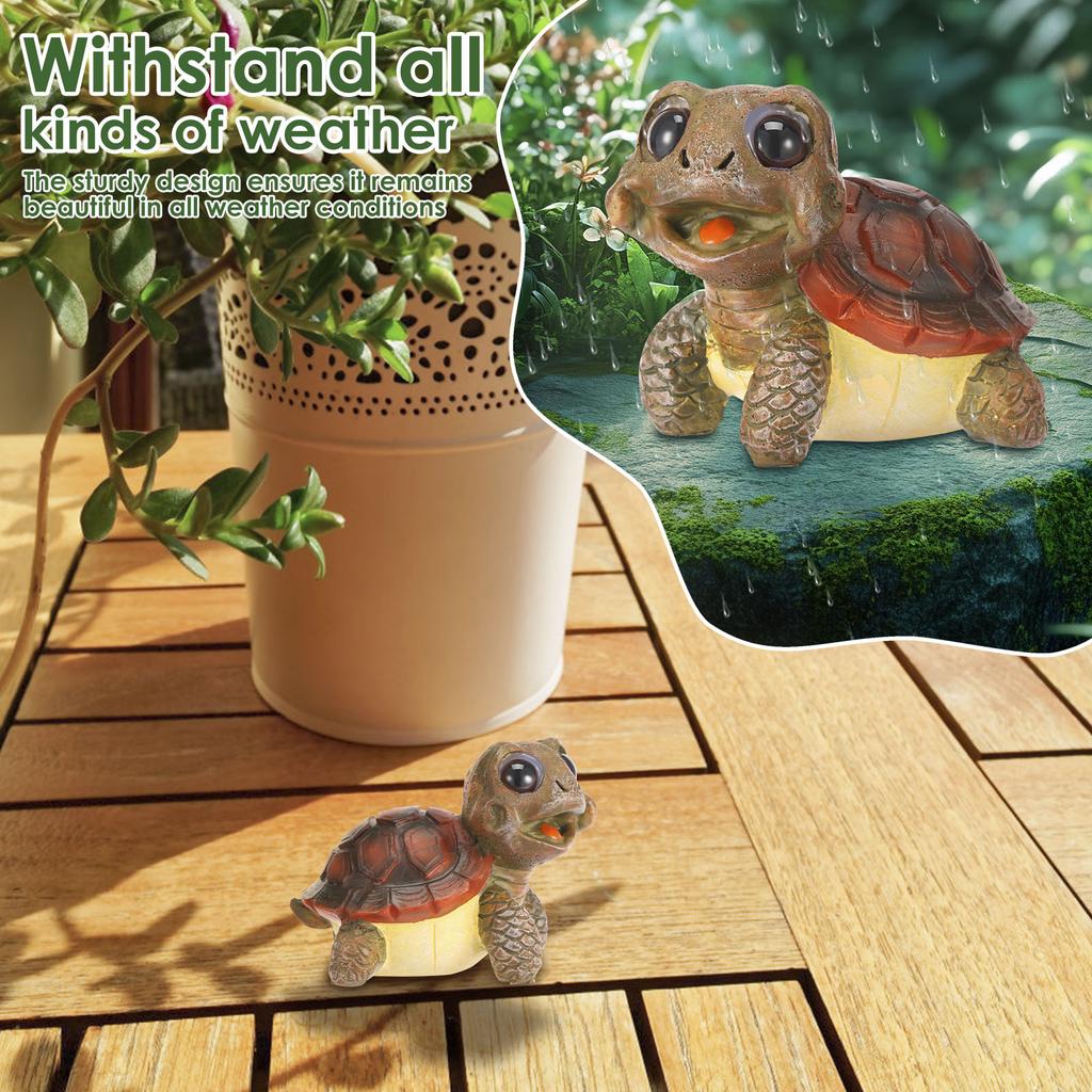 Schildkrötenstatue Niedliche Simulationsschildkröte Harzfigur Tier Schildkröte Skulptur Ornament Außen Zuhause Balkon Garten Rasendekor