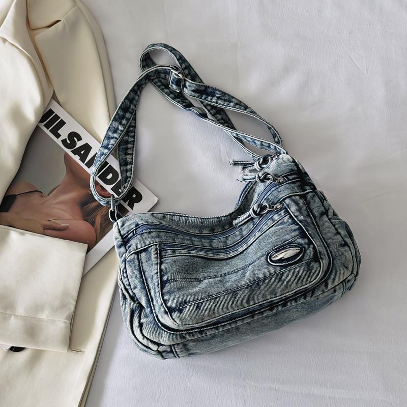 Denim Bag Women's Commuter Tote Bag Large Capacity Crossbody Bag