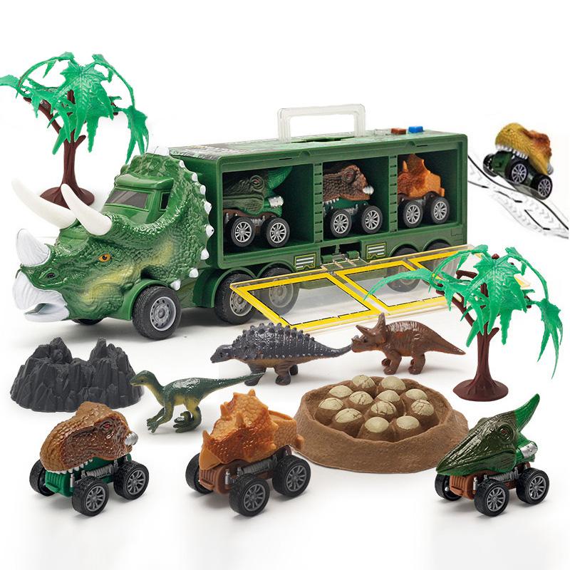 

Дитяча вантажівка-динозавр зі звуком, світлом, транспортний засіб-перевізник, іграшка-машина, модель фігурок тварин-динозаврів, тиранозавр, іграшка в подарунок для хлопчика