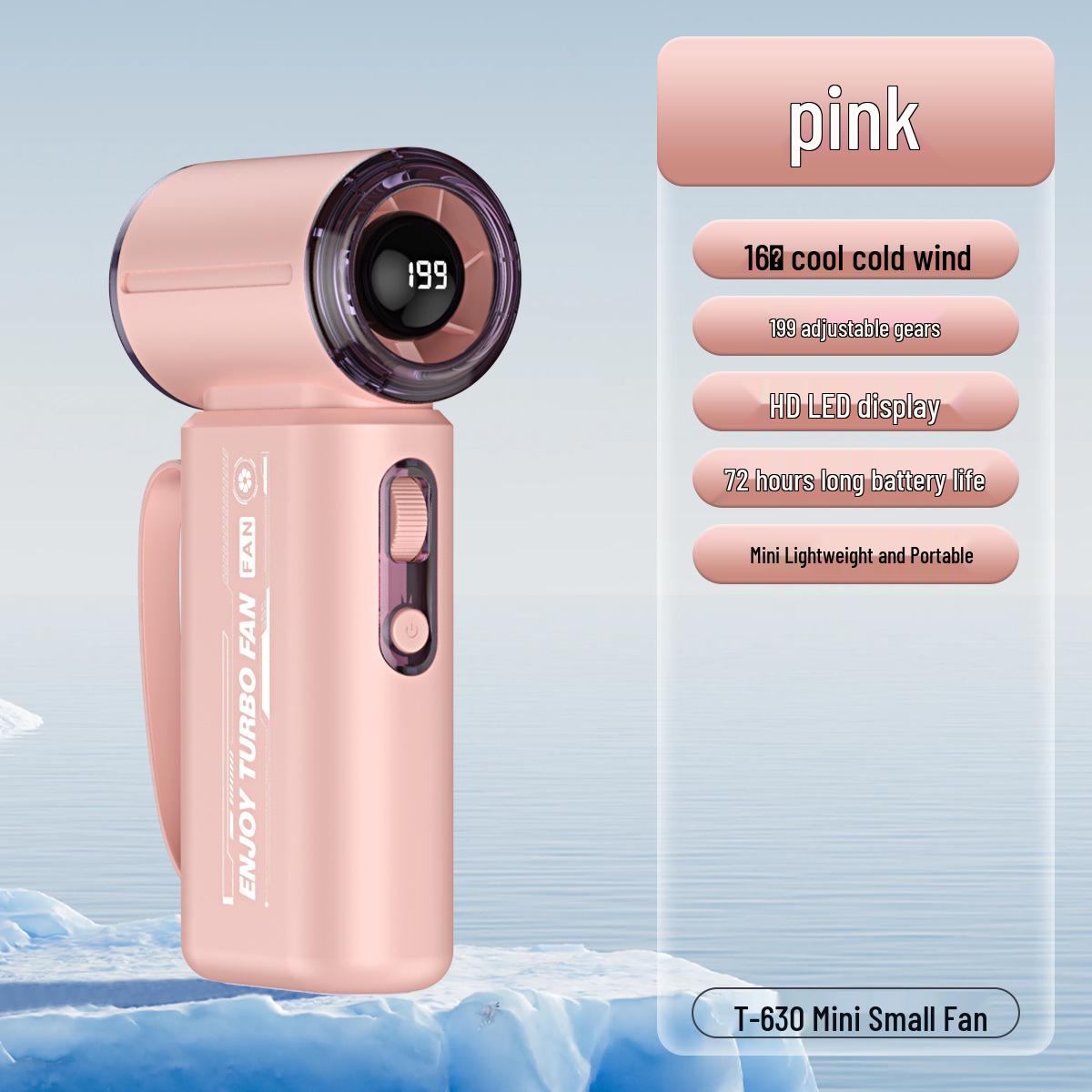 T600 High-Speed USB Portable Mini Fan with Built-in Power Bank