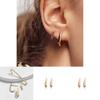 Contemporary Alloy Earrings Set Minimalist And Stylish Ear Studs For Women