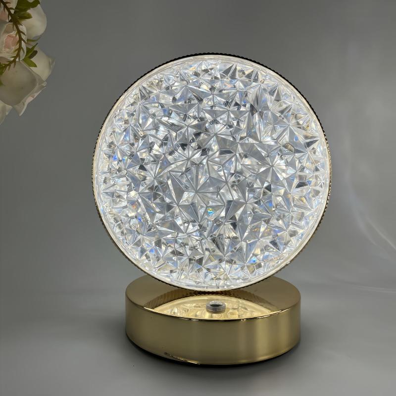 1Pcs Usb Bedside Led Ambient Table 3D Moon Lamp Touch Control 3D Crystal Star Flower Night Light Girls Room Home Decor
