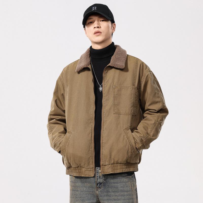 Men's Retro Casual Lambswool Jacket 2025 - Thickened Winter Workwear for Spring/Fall