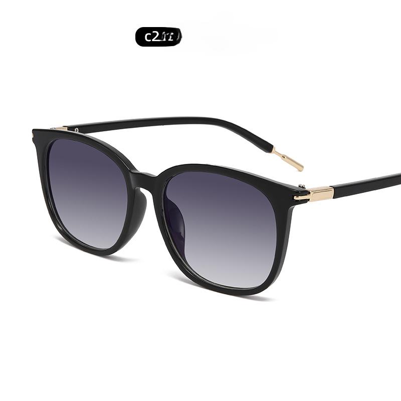 Nuevas gafas de sol de moda para mujer, gafas de sol correctoras lisas con caja grande, visera solar de calle para exteriores de alto sentido.