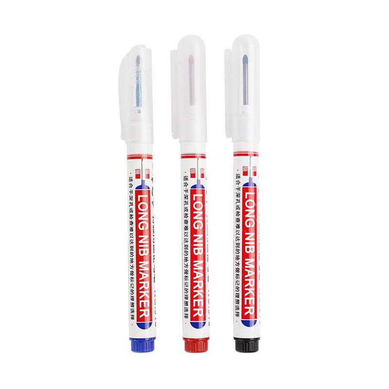 1/8/10PCS Deep Holes Markers 2cm Long Tip Markers for Metal Carpenter Non-deletion Against Water Metal Marker Pen YQB01
