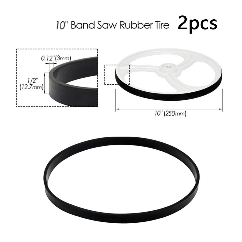 2pcs WoodWorking Band Saw Rubber Band Band Saw Scroll Wheel Rubber Ring 8-14Inch