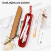 Solid Color Pen Bag PU Leather Pen Pouch Durable Pen Protective Bag  Students