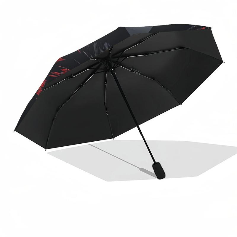 1pc Black CatOpen/Close Umbrella-Windproof, Compact Travel Umbrella, Sturdy 8-Rib Shaft, Outdoor Accessory1194