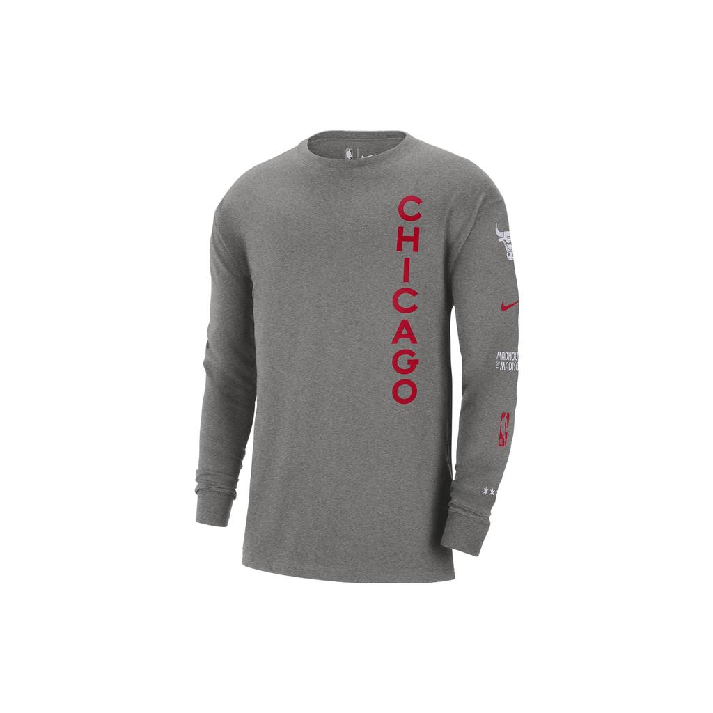 New Nike Chicago Bulls 2023/24 City Edition Men's Nike Nba Max90 Long Sleeve T Shirt FN1099-063