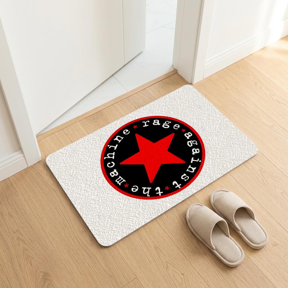 Band R-Rage A-Against T-the M-Machine Floor Mat Diatomite Bath Mat, Quick Dry, Absorbent, Multi-Scene Mat
