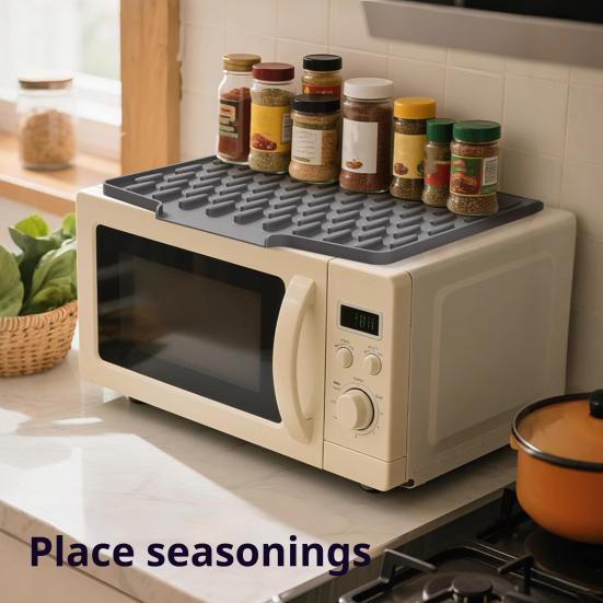 Yousheng Silicone Drain Mat Heat-resistant Non-slip Kitchen Drying Pad Water Drainage Design Hotel Kitchen Utensil Drying Pad