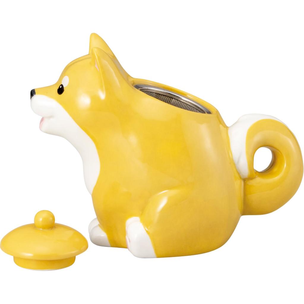 Inu Parent and Child Tea Teapot 2 18x14cm 9x7cm Dog san4576 "Shiba Set" - & Teacups, Pot (500cc), Cup (150cc), Brown, Lover's Favors,