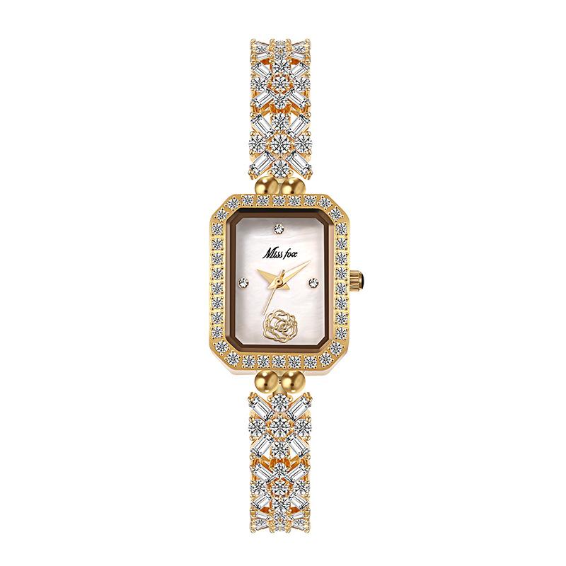 

UTHAI Женские часы Легкая роскошь Бриллиант Медный ремешок для часов Высококлассное ощущение Браслет Водонепроницаемые Модные женские кварцевые часы подарок