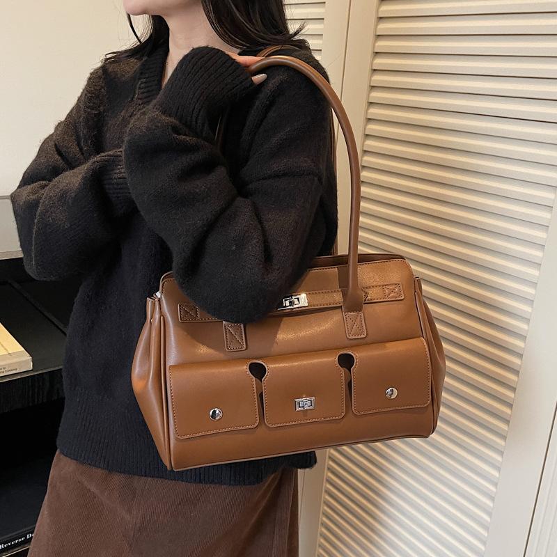 Premium texture large-capacity bag women's 2025 new autumn and winter commuting versatile shoulder bag fashionable portable tote bag