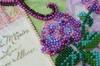 Mini Kit for Embroidery with Beads On Natural Artistic Canvas Abris Art Believe Love Dream
