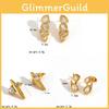 Leicht-Luxus Geometrische Zirkonia-Ohrringe für Damen Mit Edelstahlstecker Für Modeschmuck