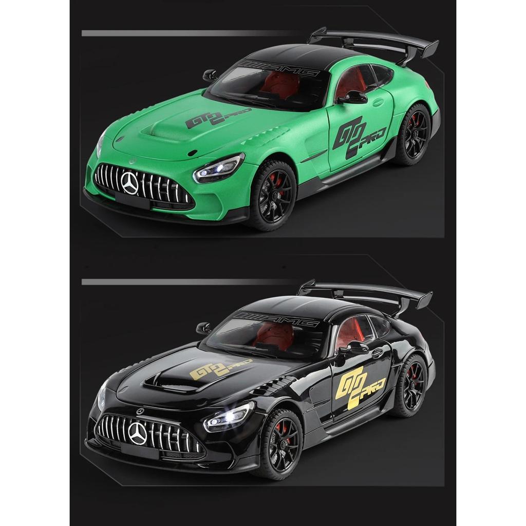 1/24 Benzs-GT GTR Alloy Sports Car Model Diecast & Toy Vehicles Metal Racing Car Model High Simulation Sound and Light Kids Gift
