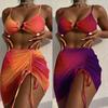 2024 European & American Sexy Three-Piece Bikini Beachwear