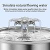 Haustier-Wasserspender Katzenbrunnen Wasserspender 2L Edelstahl Automatischer Tränker Hundetrinknapf USB-betrieben Haustierbedarf