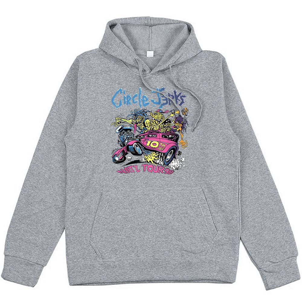 Punk Band Circle Jerks Hoodies Unisex Streetwear Winter Hooded Men Women Sudaderas Heavy Mental Graphic Clothing