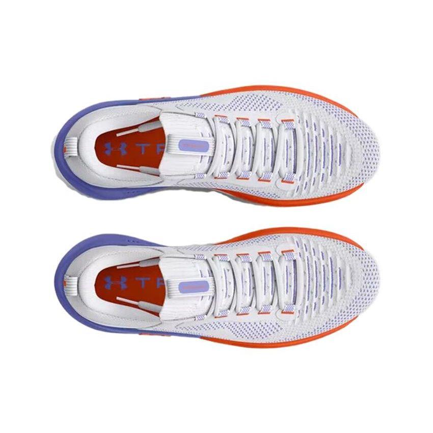 Under Armour Women's Flow Dynamic Training Shoes White Baja Blue 3026107-100