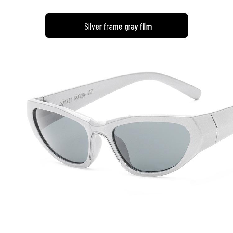 

Унисекс Кибер Футуристические Y2K Солнцезащитные очки - Серебристые, Стиль Инфлюенсера Миллениум Hot Girl Edition 2022 As shown