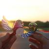 Cute Simulation Flying Bird Ornament Wind-Powered Moving Wings Helmet Mirror Car Decoration for Motorcycle Electric Bike Riders