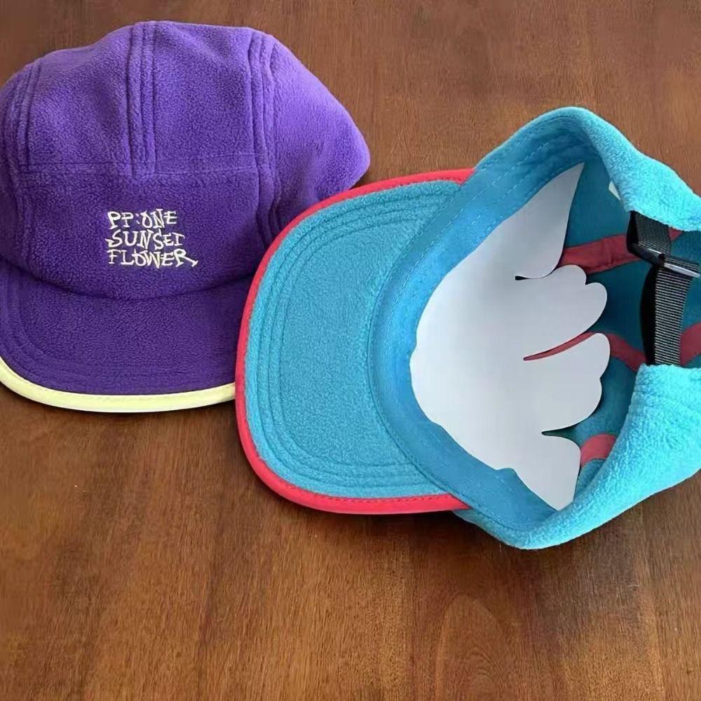 Letter Embroidery Peaked Cap Retro Outdoor Hat Fashion Baseball Caps for Men Women  Warm Autumn