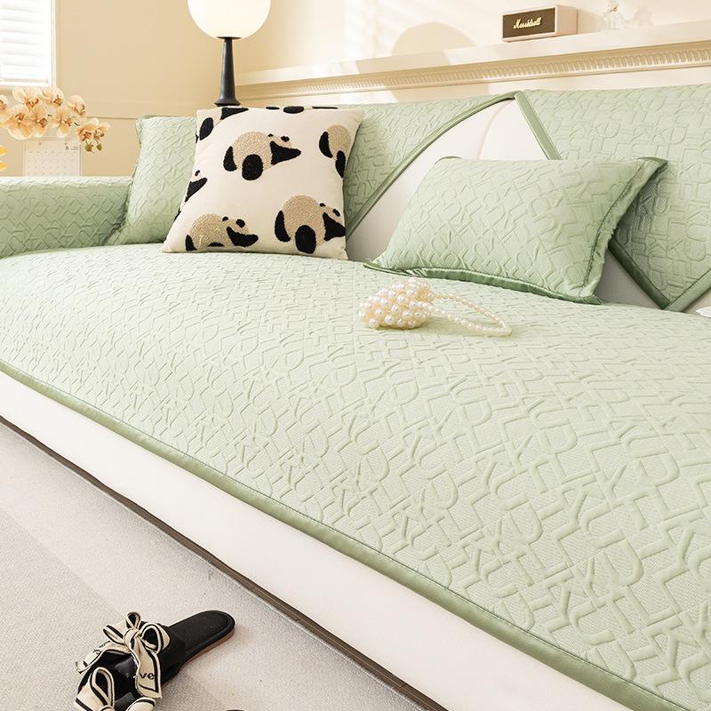 

Four Season Universal Living Room Non-slip Sofa Cover Modern Simplicity High-end Seat Cushion Pet Children Available Sofa Cover 70x70cm зелёный