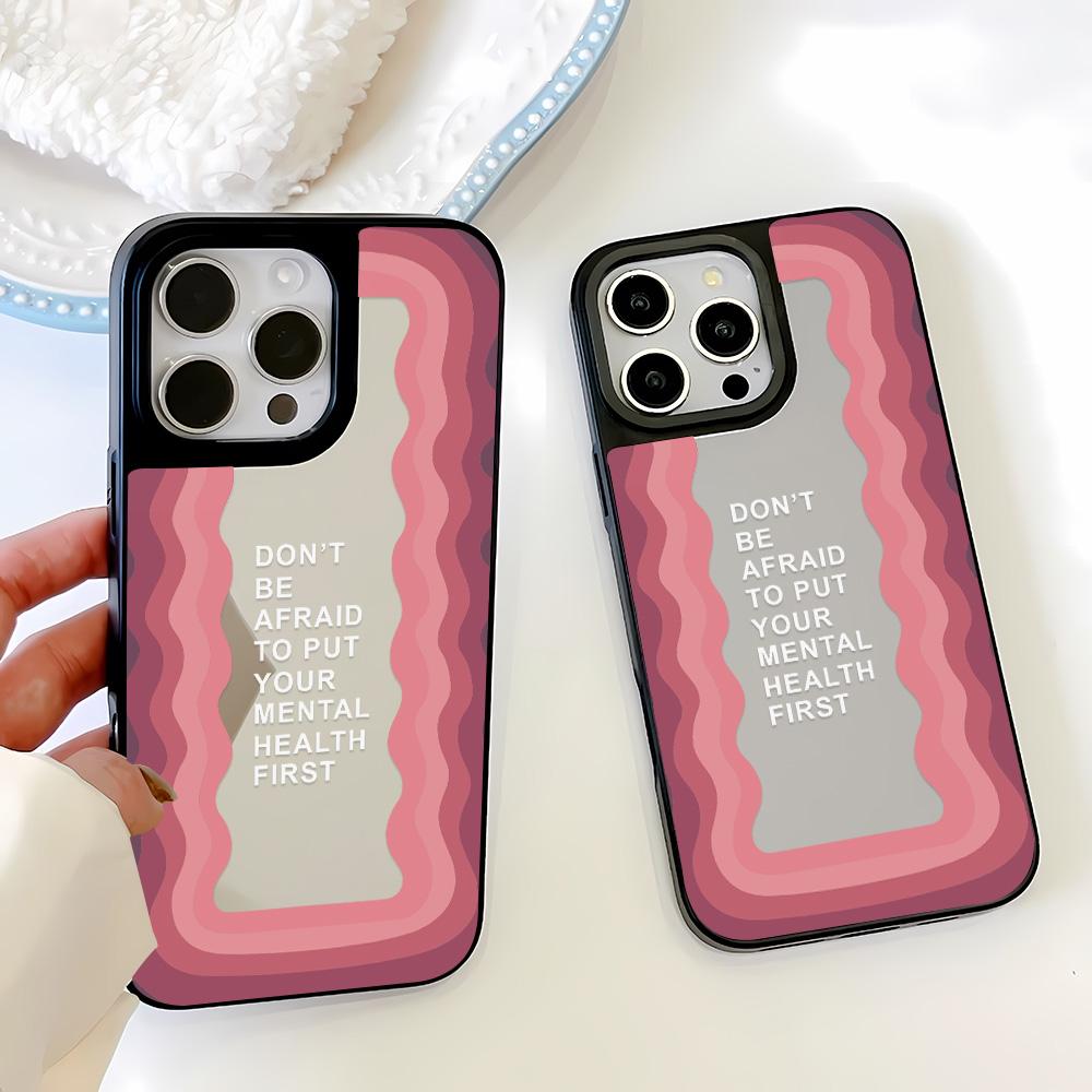 Mirror Phone Case for iPhone 15 11 13 14 for 15 16 Pro Max 12 13 16 Pro Cloud Flower and Animal Cute Style Phone Case