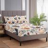 Bettwäsche-Set aus drei Teilen mit Blumen- und Hühnermuster, inklusive zwei Kissenbezügen, geeignet für das Schlafzimmer (Pflanzen,Geflügel)